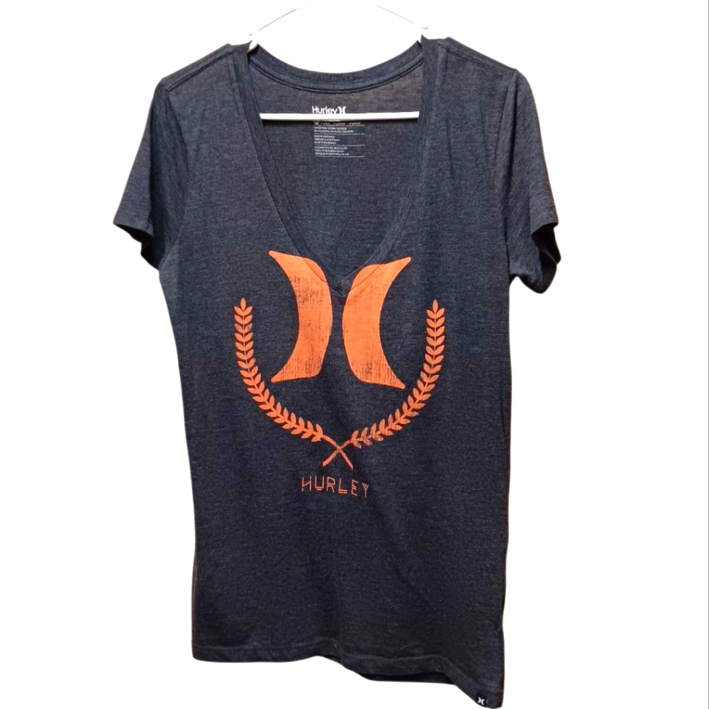 Hurley Tee with V-neck  EUC